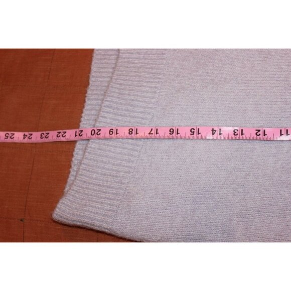 Zara Womens Lilac Oversized Knit  Pullover Sweater Size Large - Picture 7 of 9